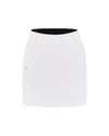 Back band H-line skirt - White