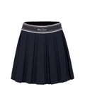 double pleated band skirt - Charcoal Grey