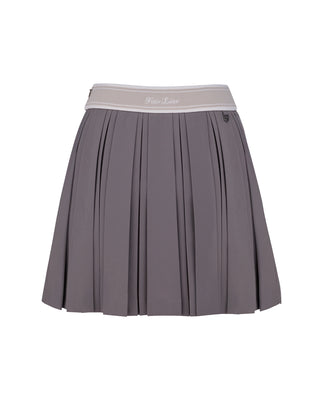 Double Pleated Band Skirt - Cocoa