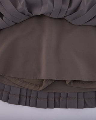 Double Pleated Band Skirt - Cocoa
