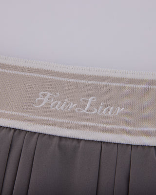 Double Pleated Band Skirt - Cocoa