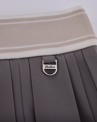 Double Pleated Band Skirt - Cocoa