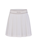 double pleated band skirt - Ivory