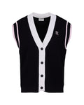 Color Scheme V-neck vest - Black