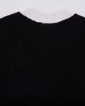 Color Scheme V-neck vest - Black