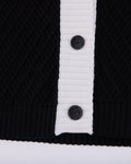 Color Scheme V-neck vest - Black