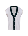 Color Scheme V-neck vest - White