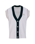Color Scheme V-neck vest - White