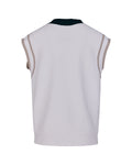 Color Scheme V-neck vest - White