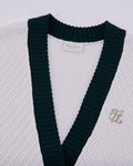 Color Scheme V-neck vest - White