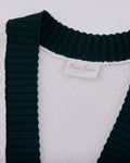 Color Scheme V-neck vest - White