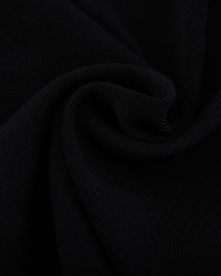 Detachable Lace Ribbon Sleeveless Knit - Black