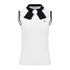 Detachable lace ribbon sleeveless knit - White