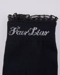 Frill point knee socks - Black