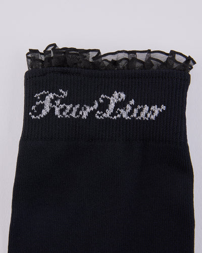 Frill point knee socks - Black