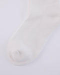 Organza ribbon ankle socks - White