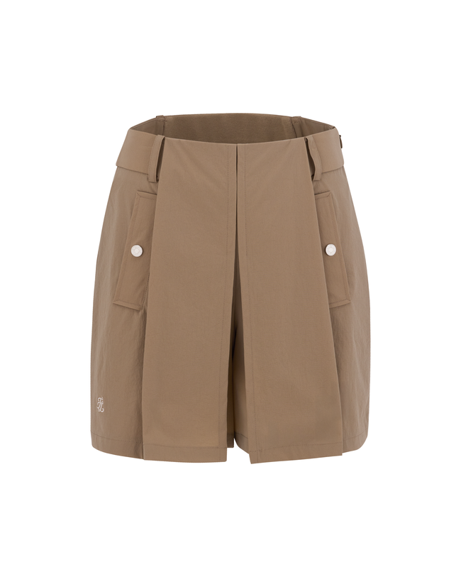 Hidden Culottes Short Pants - Beige