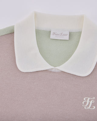 Color Combination Crop Knit - Green