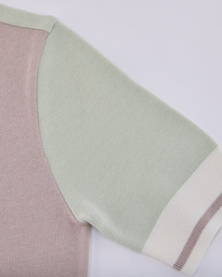 Color Combination Crop Knit - Green