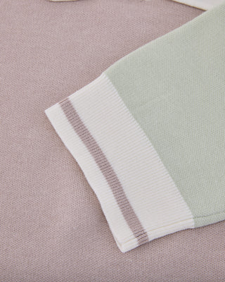 Color Combination Crop Knit - Green