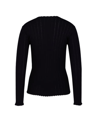 Ribbon Shirring Knit - Black
