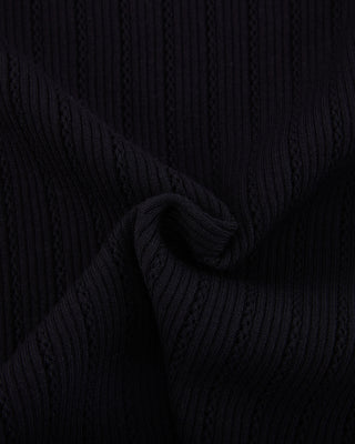 Ribbon Shirring Knit - Black