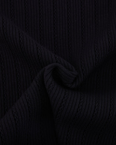 Ribbon shirring knit - Black