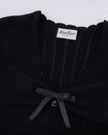 Ribbon shirring knit - Black