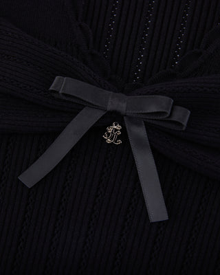 Ribbon Shirring Knit - Black