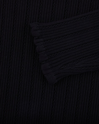 Ribbon Shirring Knit - Black