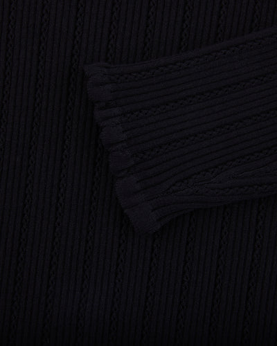 Ribbon shirring knit - Black