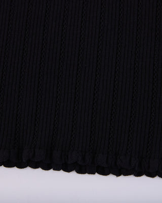 Ribbon Shirring Knit - Black