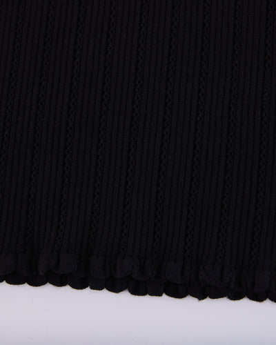 Ribbon shirring knit - Black