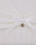 Ribbon shirring knit - White