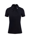 Front shirring short sleeve t-shirt - Black
