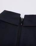 Front shirring short sleeve t-shirt - Black