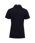 Front shirring short sleeve t-shirt - Black