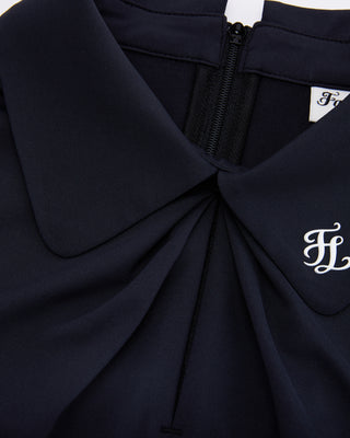 Front shirring short sleeve t-shirt - Black