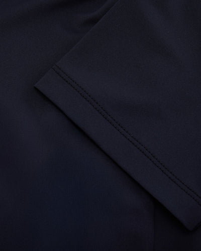 Front shirring short sleeve t-shirt - Black