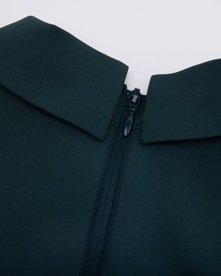 Front shirring short sleeve t-shirt - Dark Green