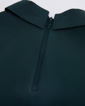 Front shirring short sleeve t-shirt - Dark Green