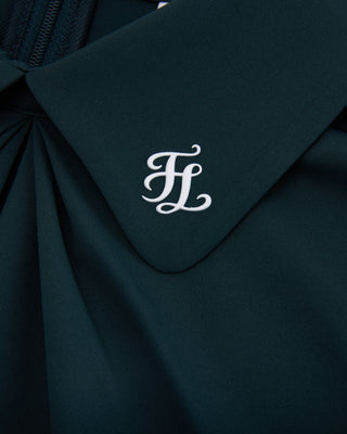 Front shirring short sleeve t-shirt - Dark Green