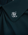 Front shirring short sleeve t-shirt - Dark Green