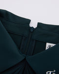 Front shirring short sleeve t-shirt - Dark Green