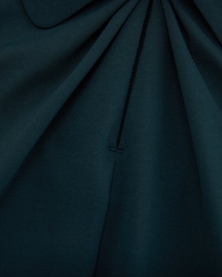 Front shirring short sleeve t-shirt - Dark Green