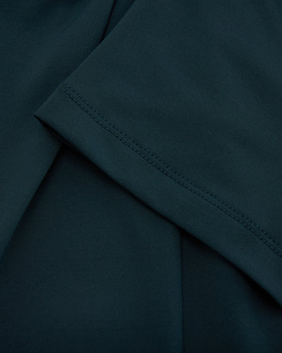 Front shirring short sleeve t-shirt - Dark Green