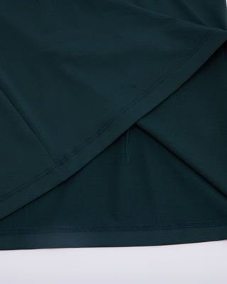 Front shirring short sleeve t-shirt - Dark Green