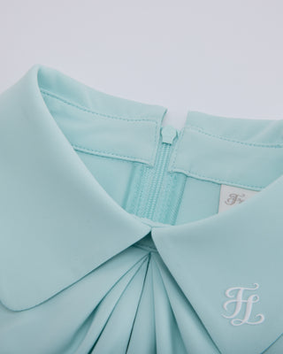 Front shirring short sleeve T Shirt (Mint)