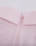 Front shirring short sleeve t-shirt - Pink