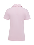 Front shirring short sleeve t-shirt - Pink